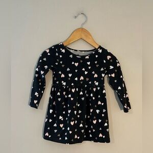 $9 ADD ON H&M dress 2T‎ Black White heart Dress zara cotton on janie and jack
